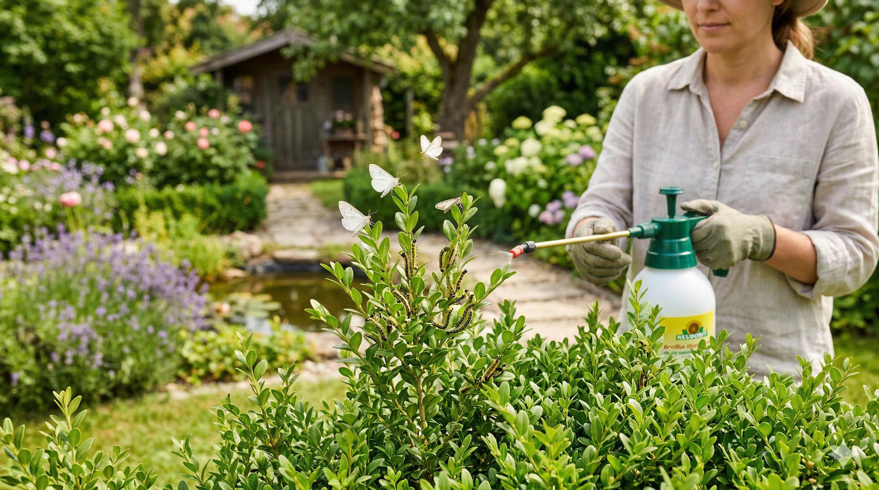 Buchsbaumzünsler Schmetterling: So retten Sie Ihren Garten vor dem Schädling