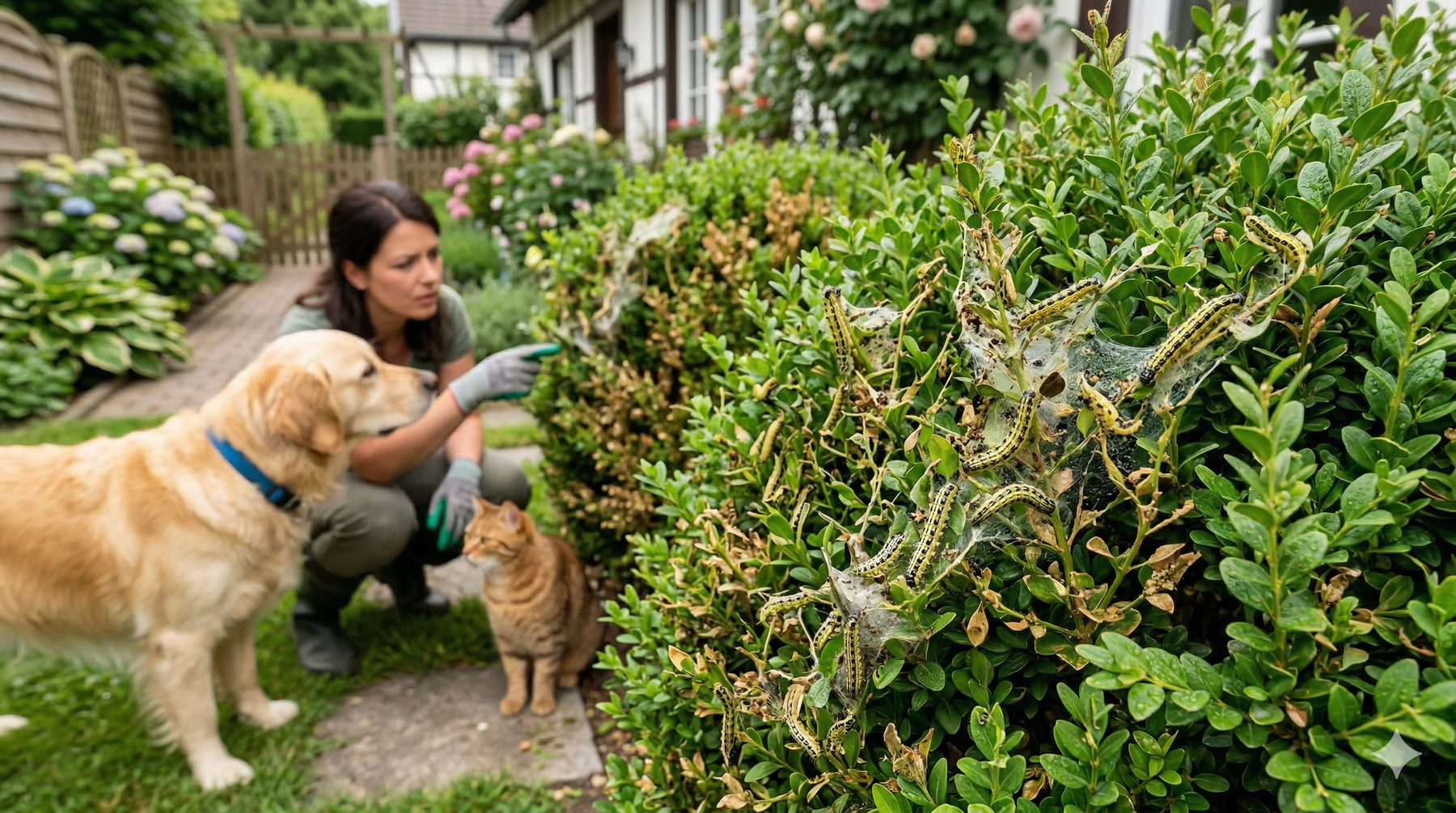 Buchsbaumzünsler giftig: Gefahr für Mensch, Hund und Katze?