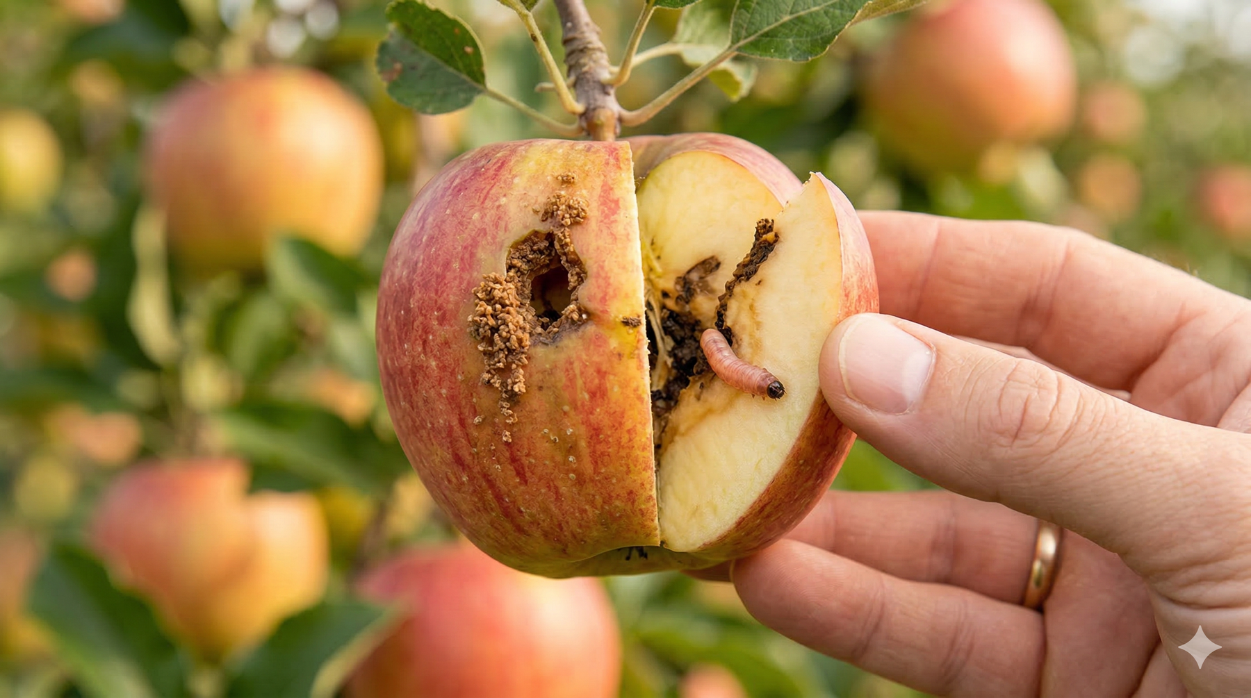 Apfelwickler Schadbild erkennen: Merkmale, Bilder & Checkliste