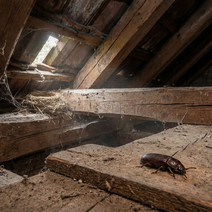 Mehlkäfer auf dem Dachboden: Ursachen erkennen und effektiv bekämpfen