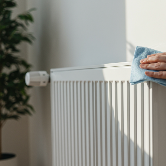 Schimmel hinter der Heizung entfernen