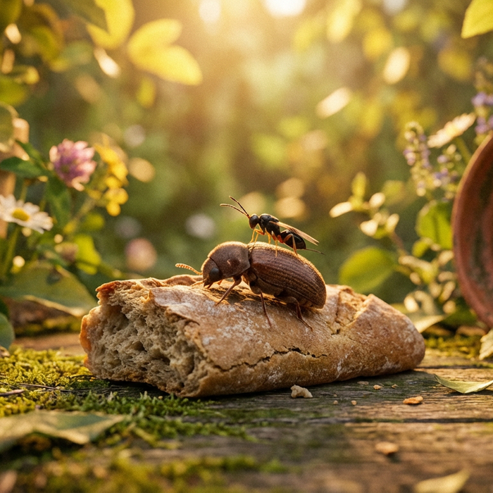 Schlupfwespen gegen Brotkäfer: Biologische Bekämpfung mit Lariophagus