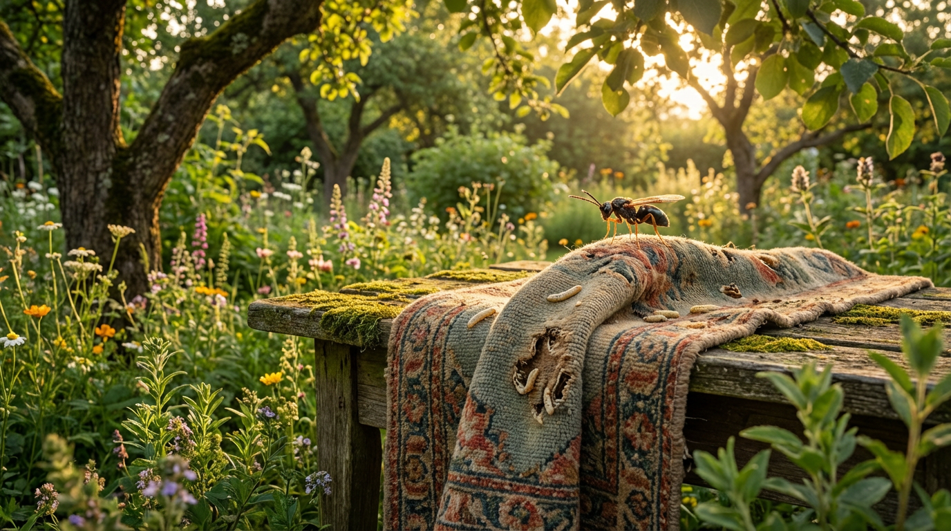 Schlupfwespen gegen Teppichmotten: Biologische Rettung für wertvolle Textilien