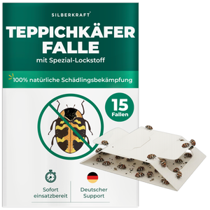 Teppichkäferfalle mit Spezial-Lockstoff - Silberkraft