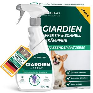 Giardienspray gegen Giardien, Bakterien, Viren & Pilze inkl. kostenloses eBook - Silberkraft