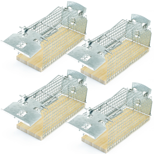 Lebendfalle für Mäuse aus Draht - Mäusefalle - tierfreundliche Alternative zu Schlagfallen und Giftköder - Silberkraft