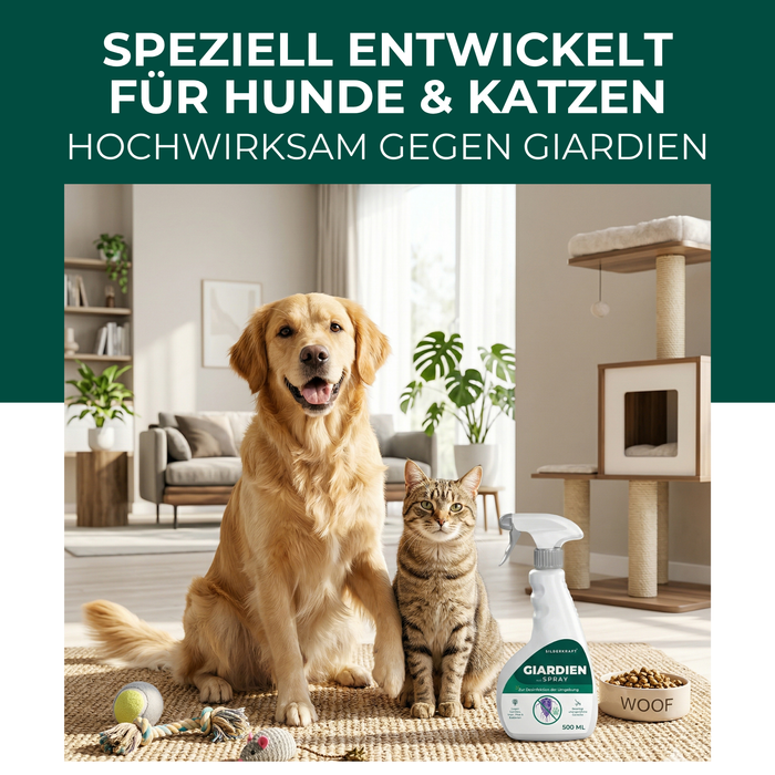 Giardienspray gegen Giardien, Bakterien, Viren & Pilze inkl. kostenloses eBook - Silberkraft