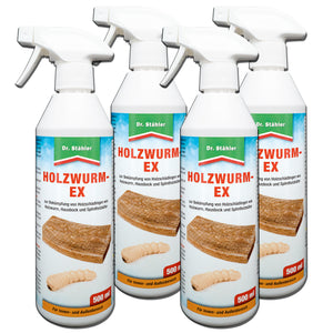 Effektives Holzwurm-Ex-Spray: Zuverlässiger Schutz vor Holzschädlingen wie dem Holzwurm, Hausbock und Splintholzkäfer - Silberkraft