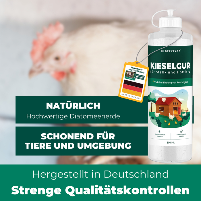 Kieselgur für Hühner & Hoftiere