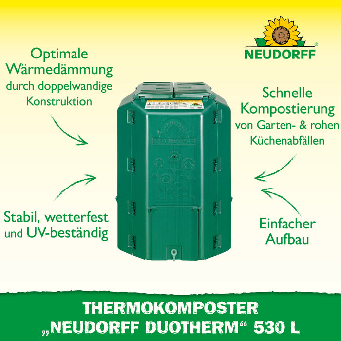 Neudorff Thermokomposter "Neudorff DuoTherm 530 l" - Silberkraft