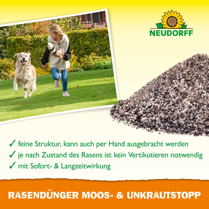 Neudorff RasenDünger Moos- & UnkrautStopp — Silberkraft