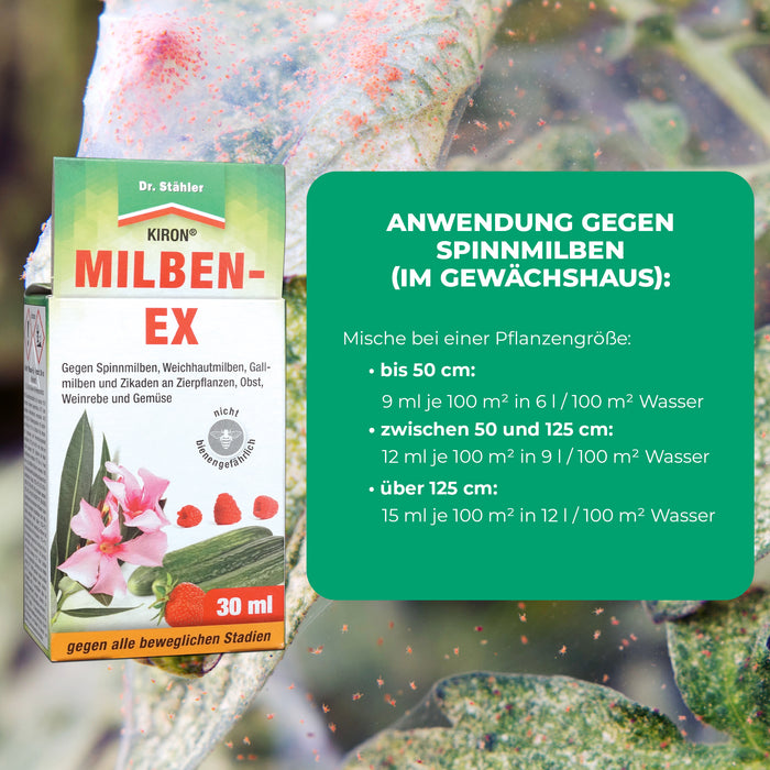 Kiron Milben-Ex: Effektive Bekämpfung von Spinnmilben und Schädlingen an Obst, Gemüse und Zierpflanzen