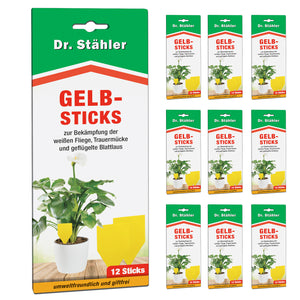 Effektive Gelbsticks zur Bekämpfung fliegender Insekten wie die weiße Fliege, Trauermücke & Blattlaus - Silberkraft