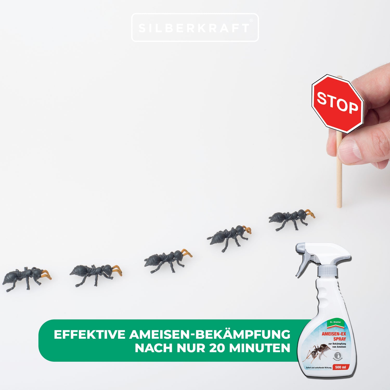 Hochwirksames Ameisen-Ex Spray gegen eine Vielzahl von Insekten wie Ameisen und Asseln