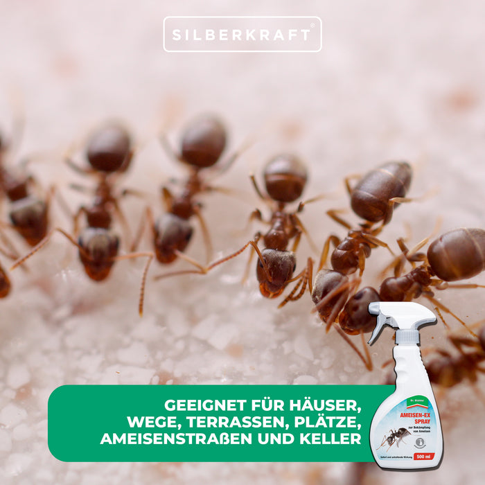 Hochwirksames Ameisen-Ex Spray gegen eine Vielzahl von Insekten wie Ameisen und Asseln