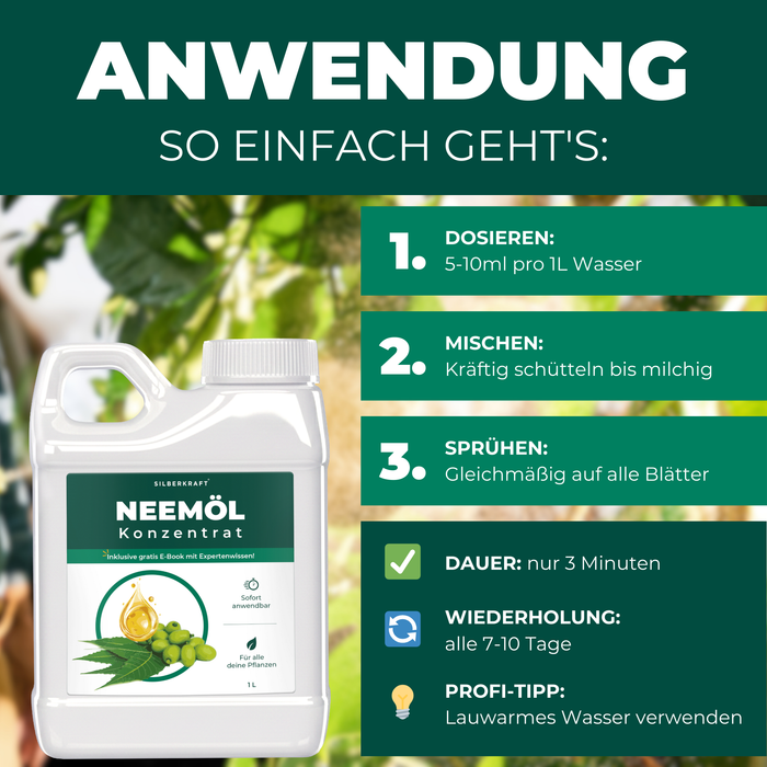 Neemöl mit Emulgator – Pflegendes Neemöl-Konzentrat für Deine Pflanzen