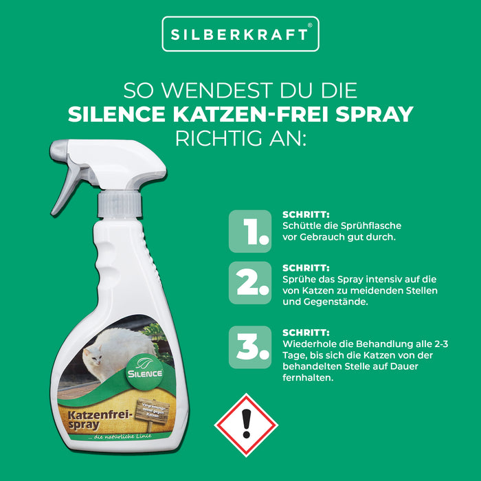 Silence Katzenfrei-Spray: Gebrauchsfertiges Sprühmittel zur Vergrämung von Katzen