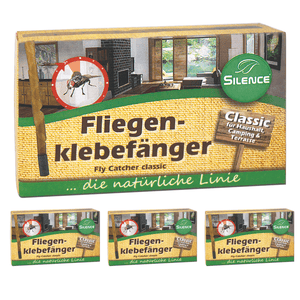 Silence Fliegenklebefänger: Klassischer Fliegenfänger mit einzigartiger Lockwirkung - Silberkraft