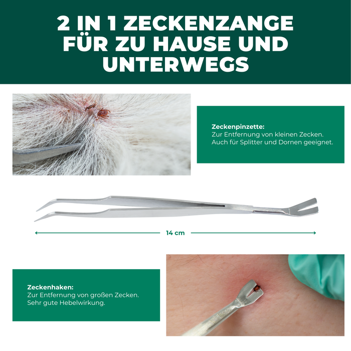 Zeckenzange Zeckenpinzette gegen Zecken