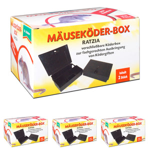 Ratzia Mäuseköder-Box: Effektive Mäusebekämpfung für Innen- und Außenbereich - Silberkraft