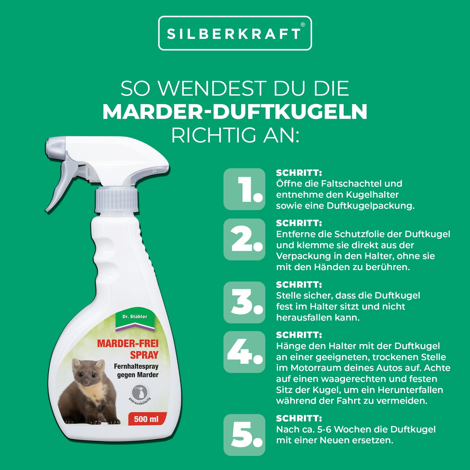 NO MARTEN Spray 500 Ml – Effektiver Marderschutz Für Auto, Garage & Haus – Unsichtbare Barriere NO MARTEN Spray 500 Ml – Effektiver Marderschutz Für Auto, Garage & Haus – Unsichtbare Barriere