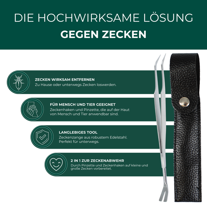 Zeckenzange Zeckenpinzette gegen Zecken