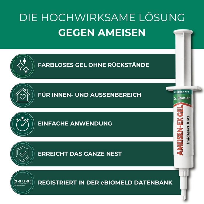 Ameisen-Ex Gel: Sofortige Lösung gegen Ameisenbefall im Innen- und Außenbereich - Silberkraft
