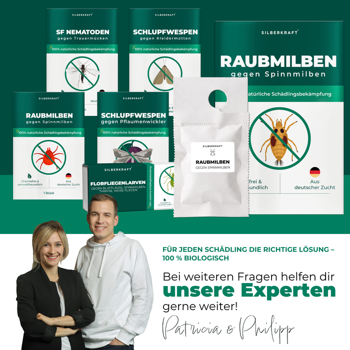Silberkraft Experten Patricia und Philipp zu Nützlingen gegen Schädlinge