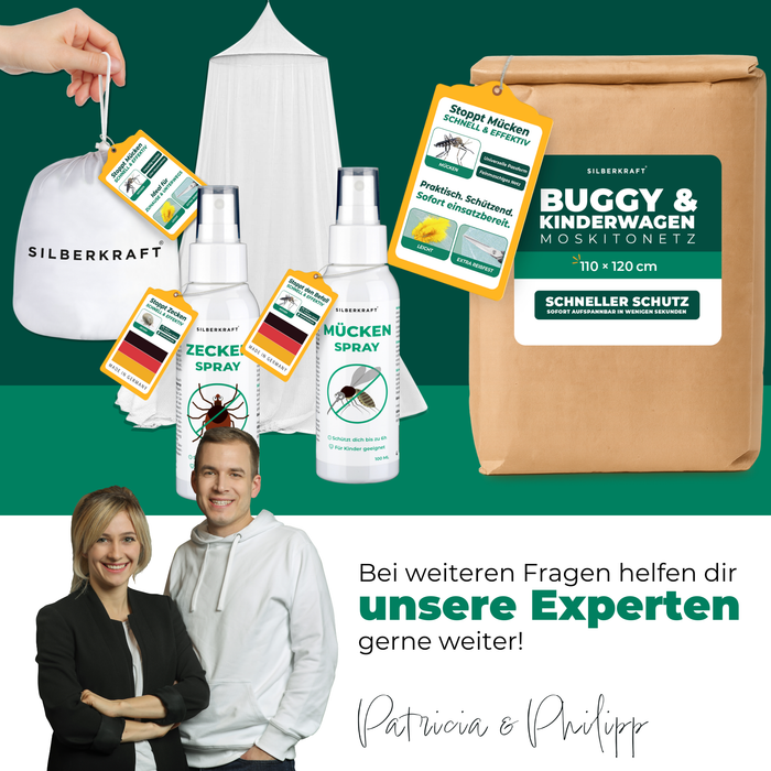 Moskitonetz Kinderwagen & Buggy - universeller Insektenschutz für Babys unterwegs - Feinmaschiges Netz, leicht & reisetauglich