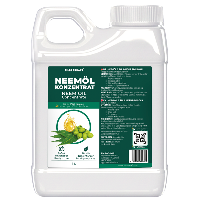 Neemöl mit Emulgator – Pflegendes Neemöl-Konzentrat für Deine Pflanzen
