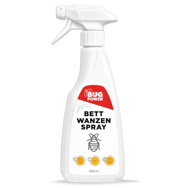 BugPower Bettwanzen Spray - effektiv gegen Bettwanzen und deren Larven - Silberkraft