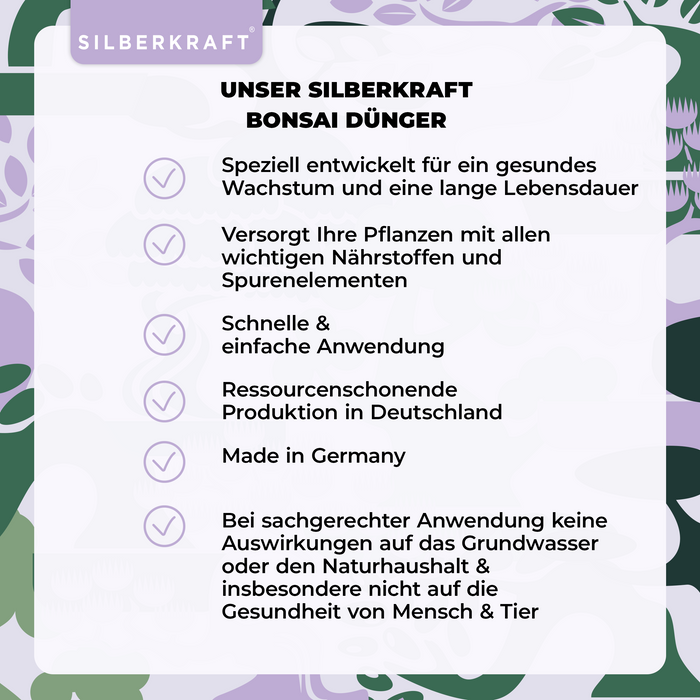 Bonsaidünger - Mineralischer NPK Flüssigdünger mit Stickstoff - Dünger für Bonsai - Bonsai Ficus Dünger