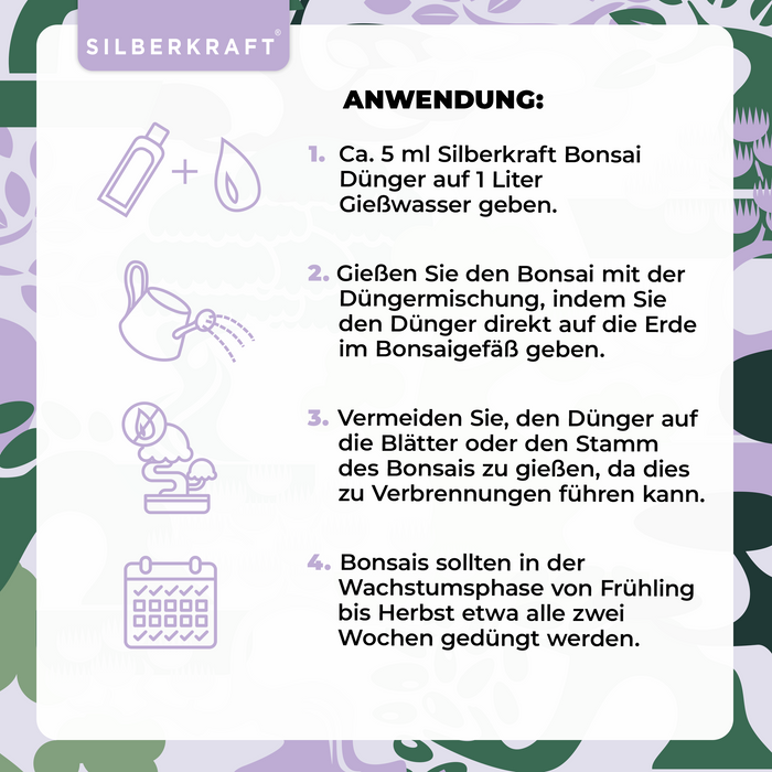 Bonsaidünger - Mineralischer NPK Flüssigdünger mit Stickstoff - Dünger für Bonsai - Bonsai Ficus Dünger