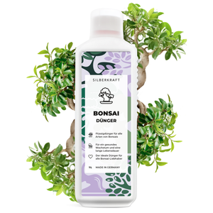 Bonsaidünger - Mineralischer NPK Flüssigdünger mit Stickstoff - Dünger für Bonsai - Bonsai Ficus Dünger - Silberkraft