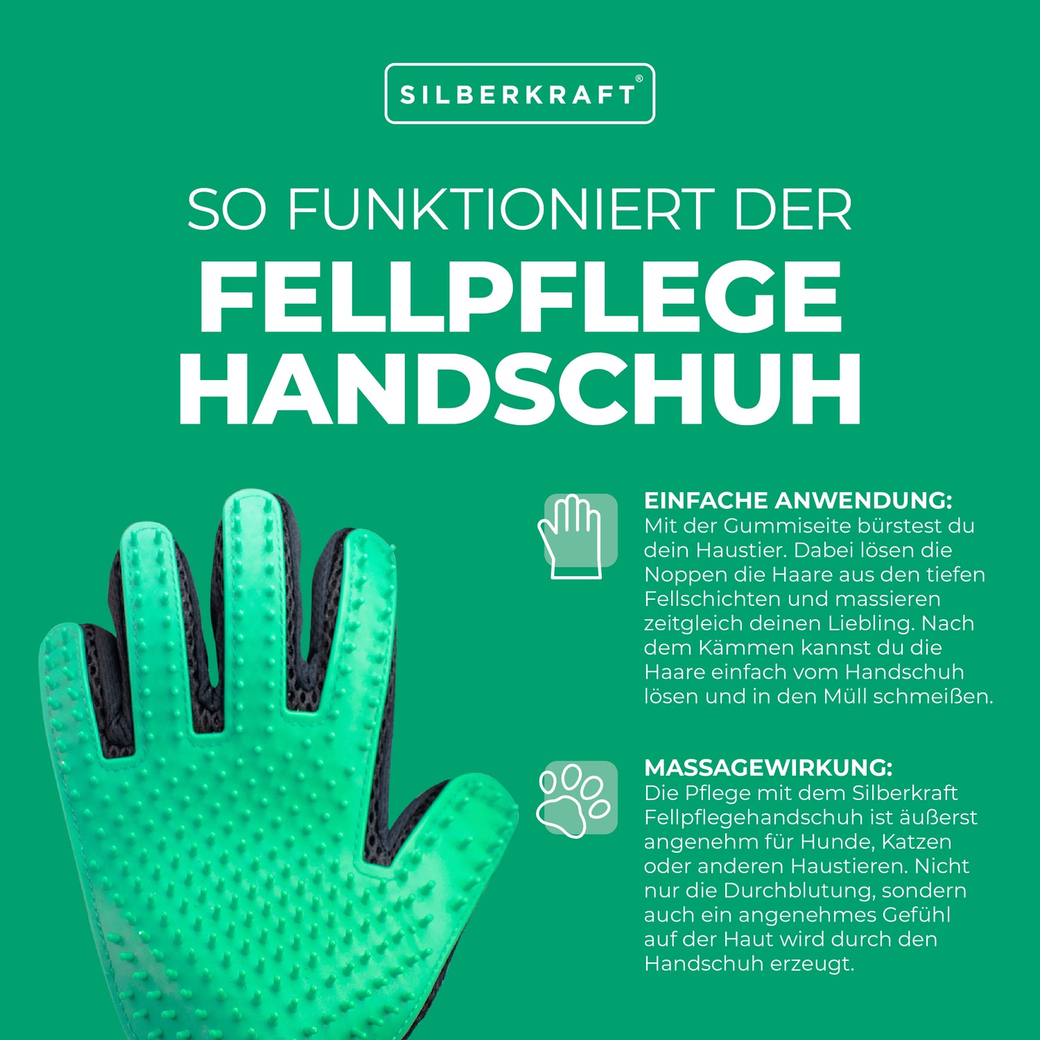haar handschuh für katzen Fellpflegehandschuh