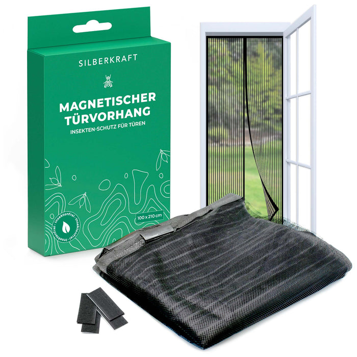 Fliegengitter für Türen - 100 x 210 cm - ohne Bohren