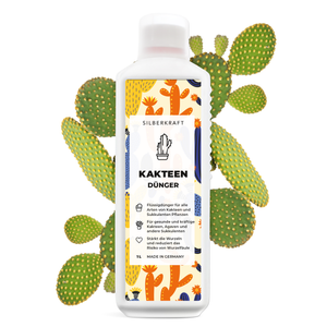 Kakteendünger - Mineralischer NPK Flüssigdünger mit Stickstoff - Dünger für Kakteen und Sukkulenten - Kakteen düngen - Silberkraft