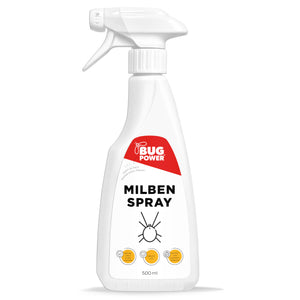 BugPower Milben Spray für Textilien 500 ml- hinterlässt keine Flecken - Silberkraft
