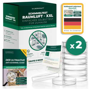 Schimmeltest Raumluft XXL – 10x Schimmel Selbsttest für Zuhause - Silberkraft