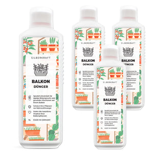 Balkon Dünger - Mineralischer NPK Flüssigdünger mit Stickstoff - Dünger für Kübelpflanzen - Balkonpflanzen düngen - Langzeitdünger - Silberkraft