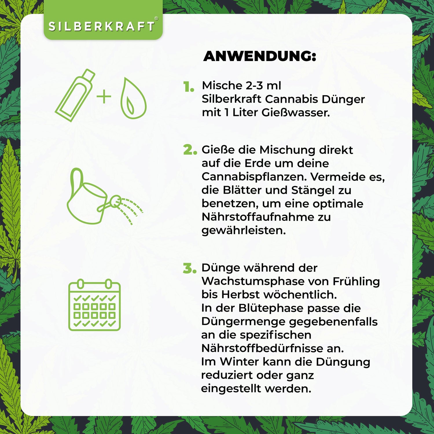 Cannabis Dünger - Mineralischer NPK Flüssigdünger mit Stickstoff