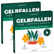 Gelbfalle Gelbtafeln Gelbsticker 12 Stück gegen Fruchtfliegen, Trauermücken, uvm.