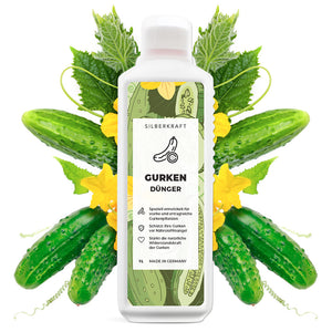Gurken Dünger - Mineralischer NPK Flüssigdünger mit Stickstoff - Dünger für Gurkenpflanze - Gemüsedünger - Silberkraft