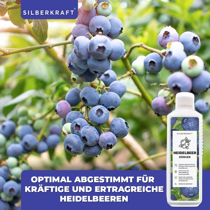 Heidelbeer Dünger - Mineralischer NPK Flüssigdünger mit Stickstoff - Dünger für Heidelbeeren - Blaubeer Dünger - Beerendünger