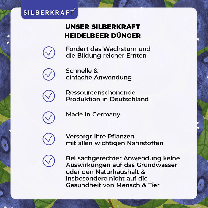 Heidelbeer Dünger - Mineralischer NPK Flüssigdünger mit Stickstoff - Dünger für Heidelbeeren - Blaubeer Dünger - Beerendünger