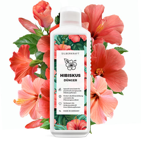 Hibiskus Dünger - Mineralischer NPK Flüssigdünger mit Stickstoff - Dünger für Hibiskus - Roseneibisch düngen