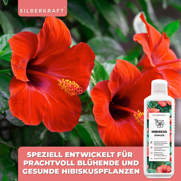 Hibiskus Dünger - Mineralischer NPK Flüssigdünger mit Stickstoff - Dünger für Hibiskus - Roseneibisch düngen