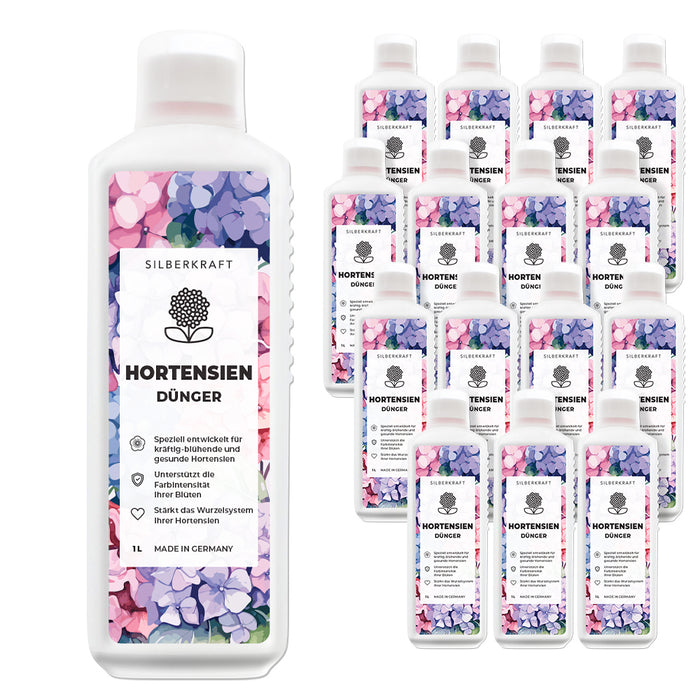Hortensien Dünger - Mineralischer NPK Flüssigdünger mit Stickstoff - Dünger für Hortensien - Hydrangea macrophylla Dünger