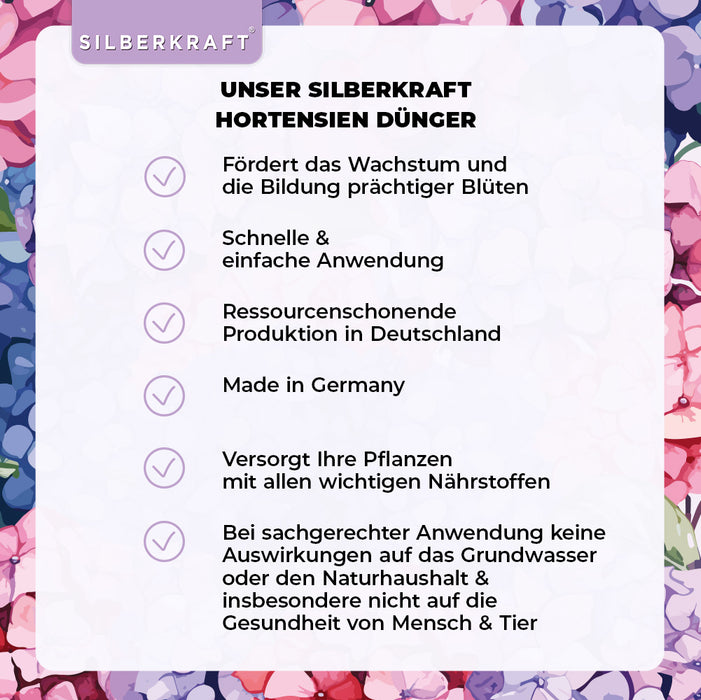 Hortensien Dünger - Mineralischer NPK Flüssigdünger mit Stickstoff - Dünger für Hortensien - Hydrangea macrophylla Dünger