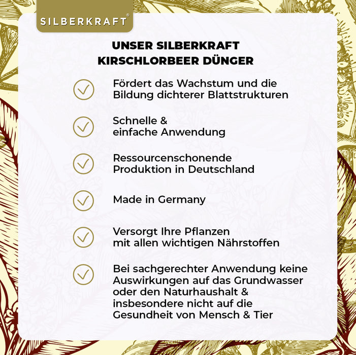 Kirschlorbeer Dünger - Mineralischer NPK Flüssigdünger mit Stickstoff - Dünger für Kirschlorbeer - Lorbeer Dünger